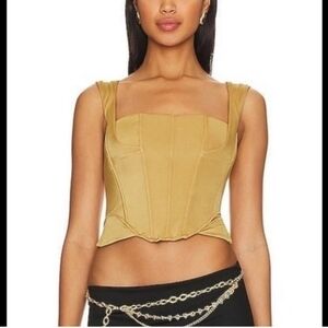 WE ARE HAH Knock Out Top Free People Shroom Tan SIZE XS New